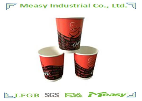 Double Wall Paper Cups Heat Insulated , Disposable Paper Coffee Cups