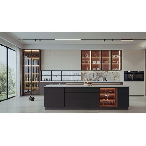 Hotel Project Modular Shaker Design Furniture Island Pantry Kitchen Cabinet Unit