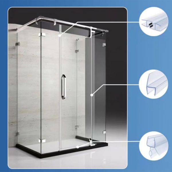 Waterproof Shower Door Side Seal Easy To Install Corrosion Resistance