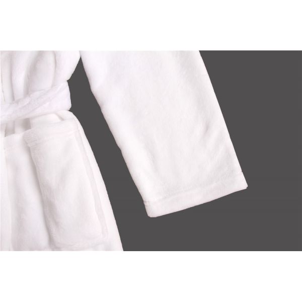 Stockpapa 100% Polyester Womens White Long Bathrobe For Winter
