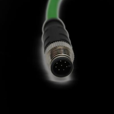 M12 to RJ45 Male High Flex Waterproof Cable Shielded Field Wireable Cable Assembly