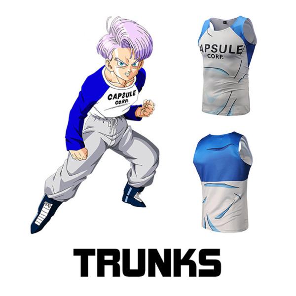 Breathable Dragon Ball Trunks Shirt With 3D Dye - Sublimation Logo Custom