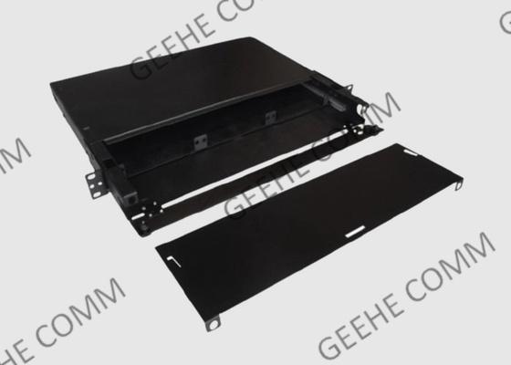 Slide Out 1U 3 Adapter Fiber Patch And Splice Panel