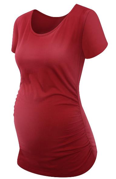 Scoop Neck Short Sleeve Maternity T Shirt / White Maternity Wear Tops Soft