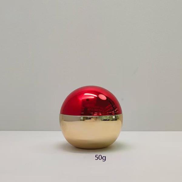 Custom Color 50g PS Plastic Lightweight Spherical Cream Jar with 100% Fresh PET and 20 Days Lead Time