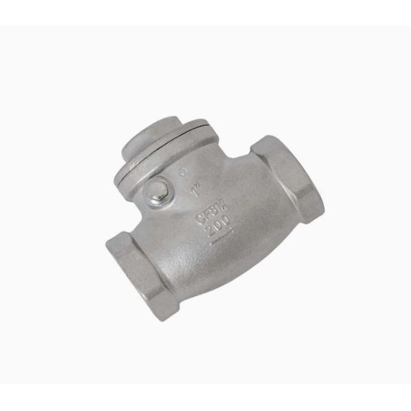 CF8 Industrial High-Pressure Check Valve Water Pipeline Female Threaded Swing Check Valve for Water Oil Gas