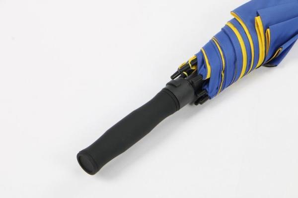 30 Inch Black&Yellow Double Canopy Golf Umbrella With Custom Logo Printing