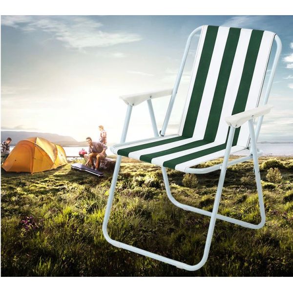 Lawn Beach Chair, Portable Aluminum Dual-Purpose 5-Position Adjustable Durable Folding Beach Chair