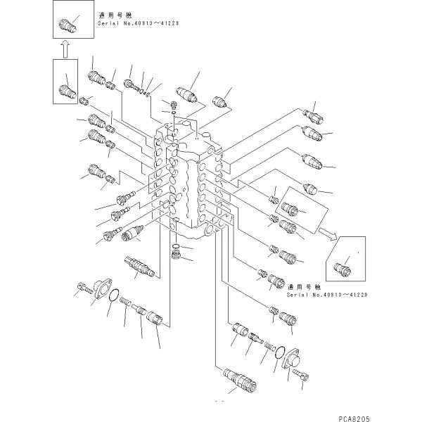Гидравлический главный клапан управления экскаватора 723-37-10104 PC120-6 4D95
