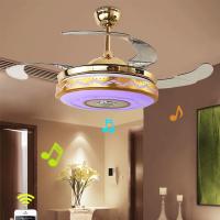 Factory Invisible Blade Living Room Decorative Ceiling Fan , Modern Enclosed Ceiling Fan With Light