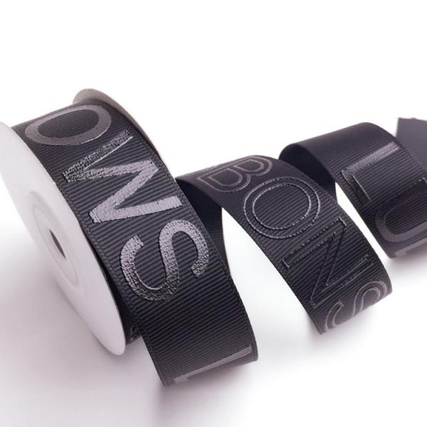 Luxury Custom Printed Grosgrain fabric Ribbon Logo Printed Branded Gift Ribbon For Sale