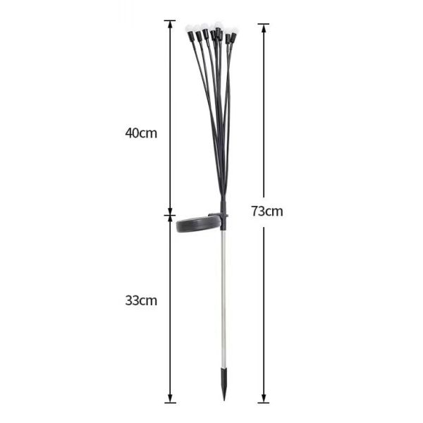 50000 Hour Working Lifetime Solar Firefly Light for Garden Decoration Waterproof