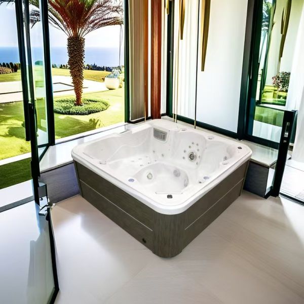 Acrylic Whirlpool Spa Tub 6 Person Outdoor Massage Hot Tub for Family Lesure Party