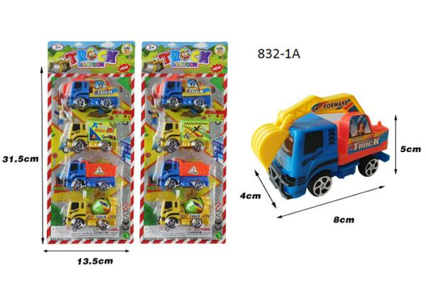 Mini Kids Toy Vehicles Push And Go Construction Trucks 4 Pcs / 6 Pcs Assorted
