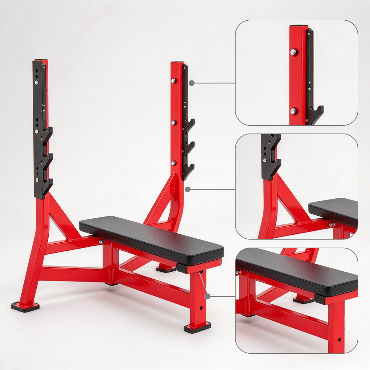 Olympic Flat Press Steel Plate Loaded Chest Press Machine for Commercial Gym Training