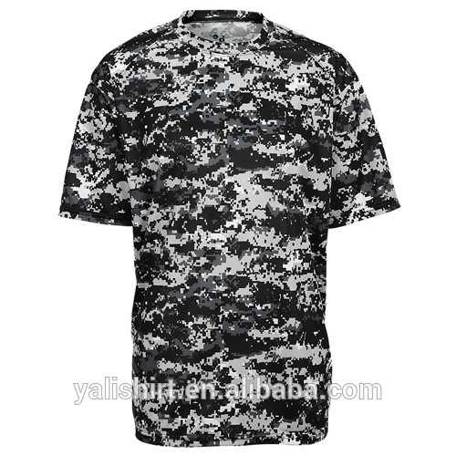 wholesale blank summer t-shirt dry fit soft high quality camo softball jersey