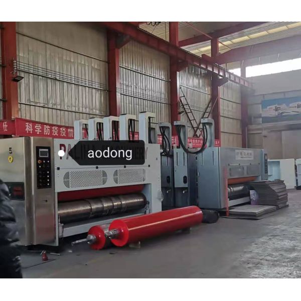 4 Color Flexo Printing Slotting Die Cutting Machine 2 Year Warranty