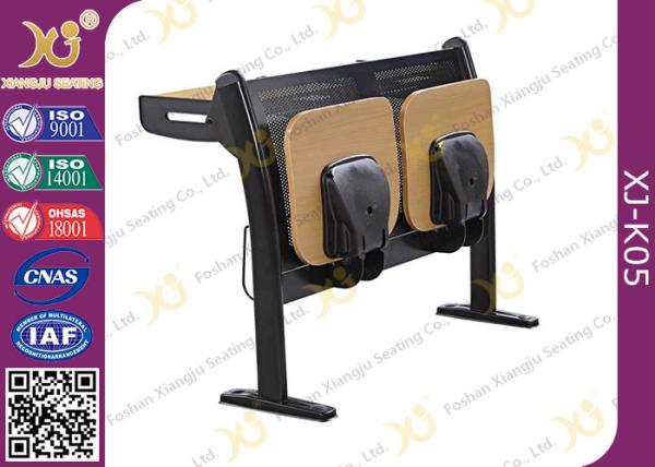 Fireproof Fixed Floor Wooden School Desk And Chair College Classroom Furniture