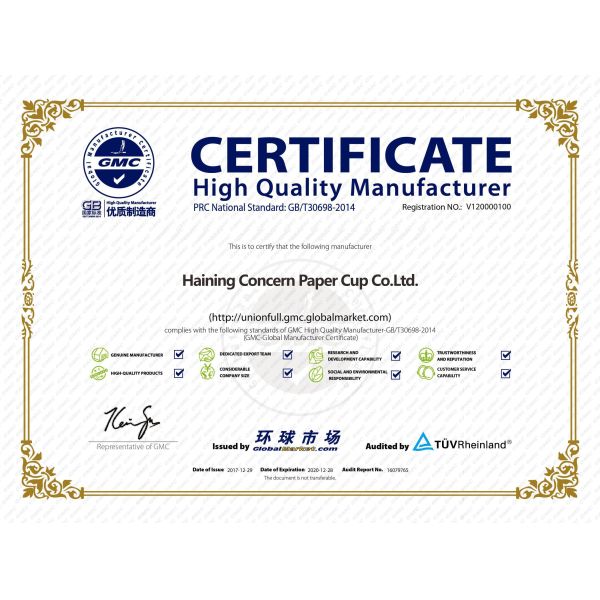 Black Single / Double Wall Disposable PLA Paper Cup With Lids Custom Printed