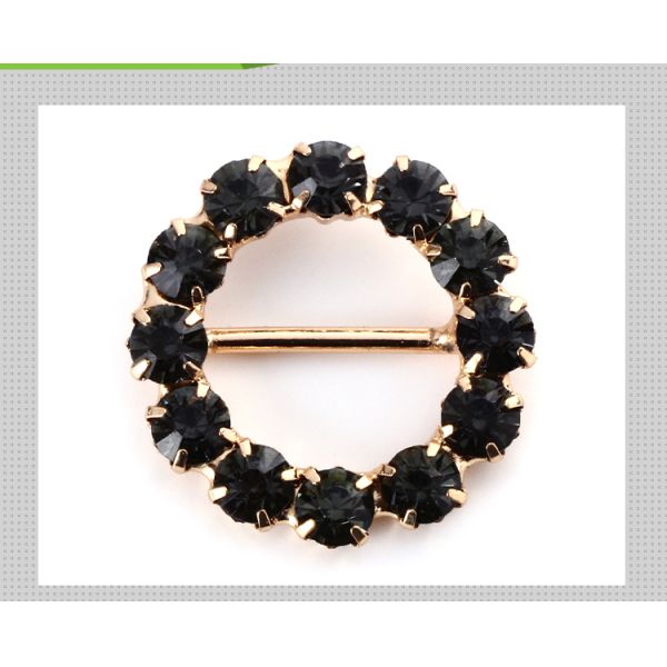 Vintage Style Popular Crystal Shoe Buckles Metal Material General Usage