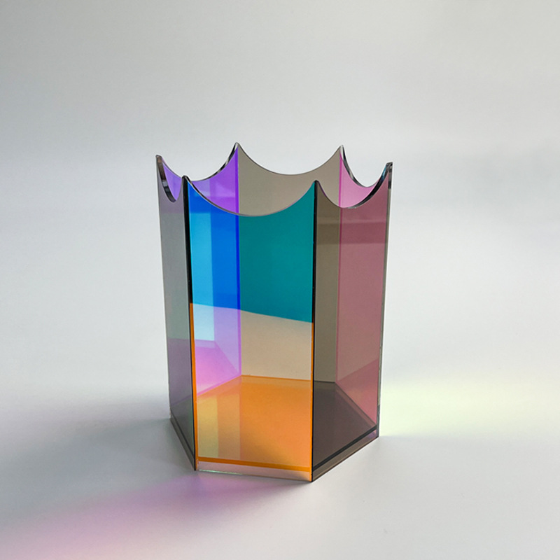 Custom Acrylic Bright Color Desktop Storage Display Organizer Creative Simplicity Pen Holder and Storage Box for Office Use