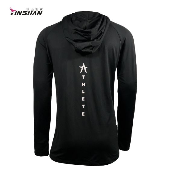Custom Designs Black Polyester Running Sports Hoodie With Logo Printing 100% F1 Clothes