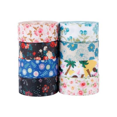 Grosgrain Printed Ribbons MSD 22mm Wide 7/8 Inch Heat Transfer Customized Flower Design