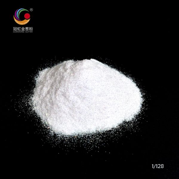 PET Fine Iridescent White Loose Cosmetic Glitter Powder Body Makeup Highlight
