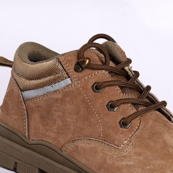 Shengjie Steeltoe Выгравированная коровая кожа Низкий разрез Удобная EVA подстилка Металлические окуляры Дешевые ботинки безопасности