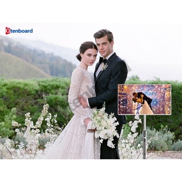 Qtenboard StandByMe TV 32-inch Screen with 4+128GB RAM ROM and Built-in Battery for Wedding Memories
