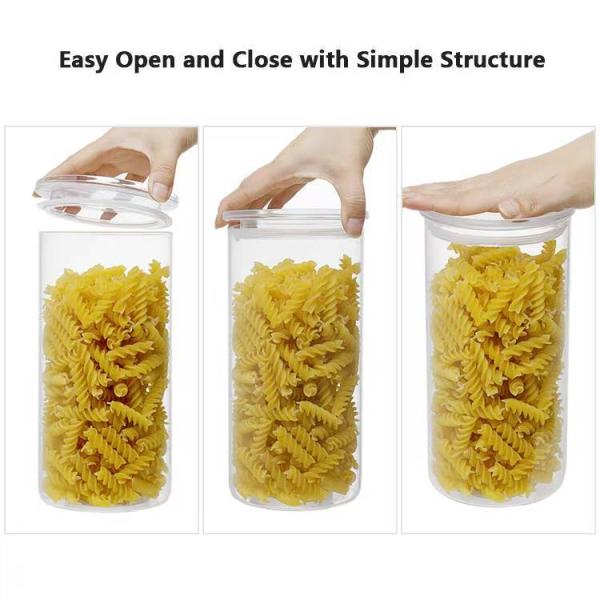 High Borosilicate Glass Canister with PS Lid for Kitchen Storage