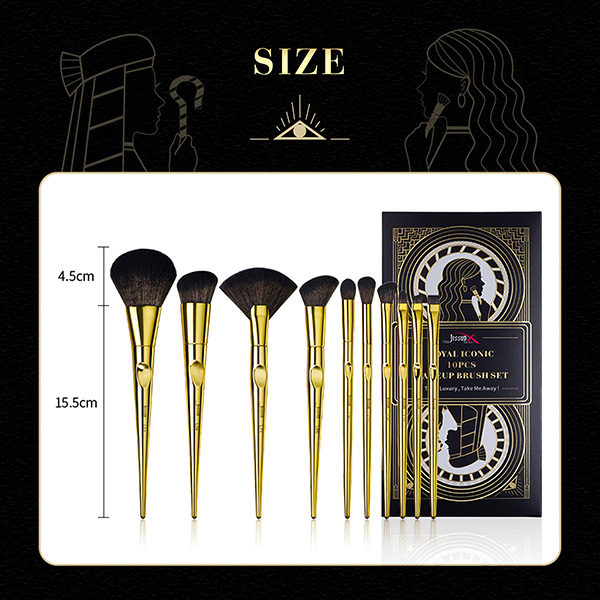 Jessup 10pcs Royal Iconic Basic Makeup Brushes Set Zip Bag Makeup Brush Suppliers China T317