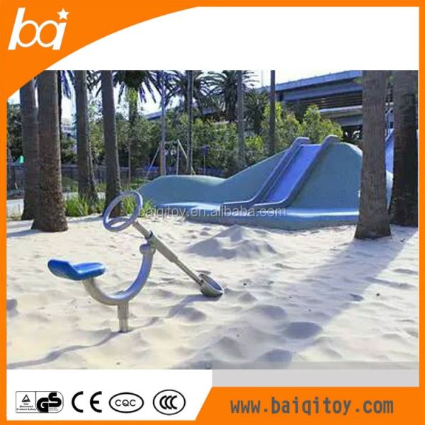 Outdoor Beach Combined with Stainless Steel Slide Fun Amusement Equipment