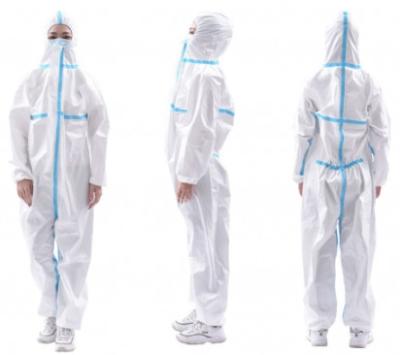 Fluid Resistant Disposable Hooded Coveralls For New Coronavirus Prevention