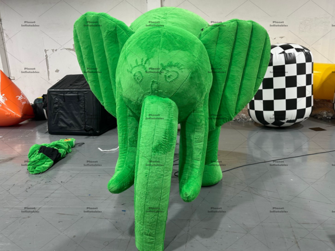 Outdoor Promotional Event Giant Inflatable Plush Elephant for Advertising Display