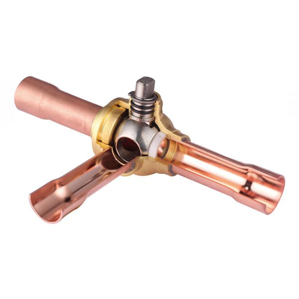 DN4-DN100 5/8 Refrigeration Ball Valve For CFC HCFC HFC Refrigerants