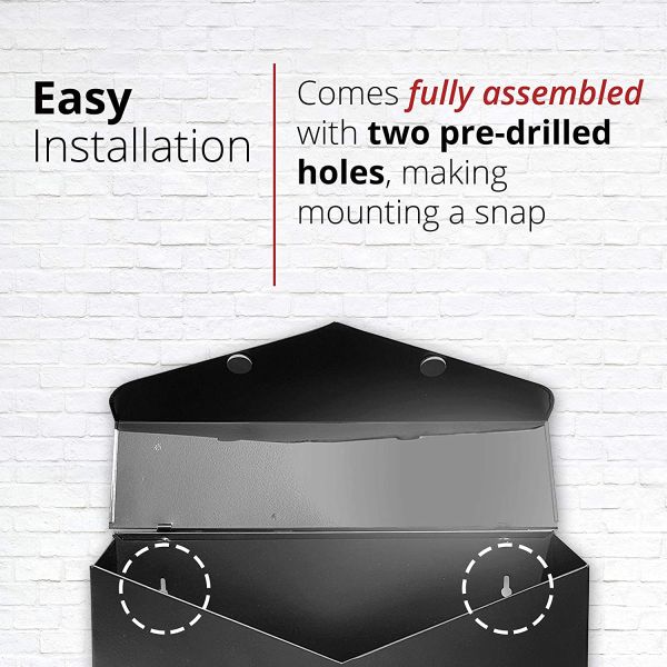 Logotipo personalizado Impreso de estilo industrial Caja de correo de montaje de pared de hierro con características anti-óxido