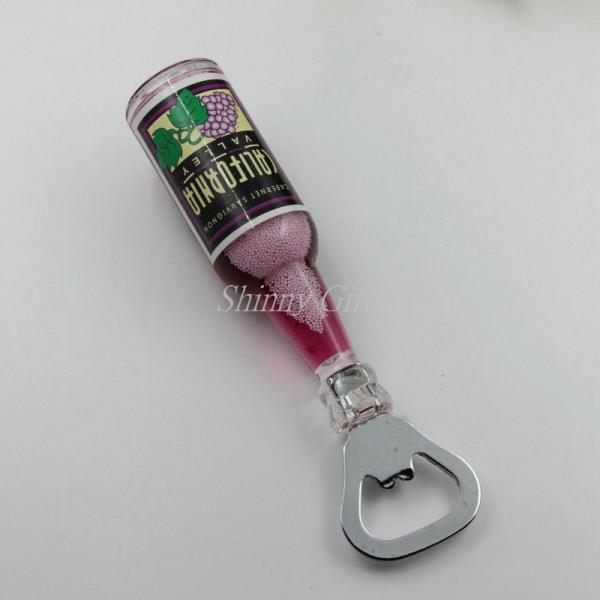 Shinny Gifts Beer Bottle Shape Liquid Bottle Opener with Magnet Promo Gifts