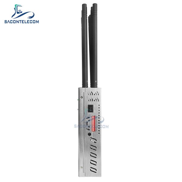 12 Bands 20W Handheld Signal Jammer with 20m Radius for 2G 3G 4G 5G WiFi GPS Lojack VHF UHF