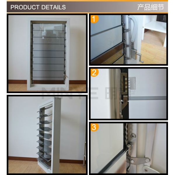 Modern Simple Style Aluminum Glass Louver/Shutter for High Demand Market