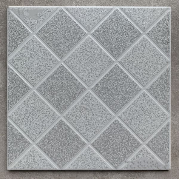 White Stone Imitation Texture Porcelain Bathroom Floor Tiles 300x300 for Shower Space