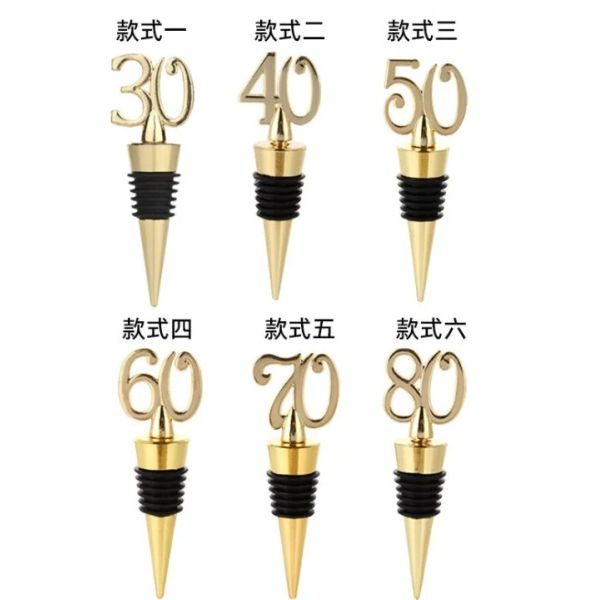 Cadeau promotionnel de Noël Bouchon à vin Pour la fête Bouchon à vin Or Argent