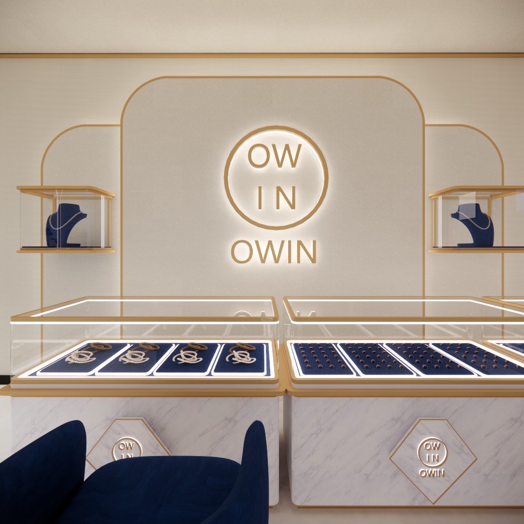 Premium Stainless Steel and Tempered Glass Jewelry Showcase with Sleek Design for Luxury Front Display
