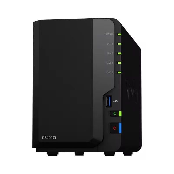 Compact High Performance 2 Bay NAS for Data Backup - Synology DiskStation DS220+ (Diskless)