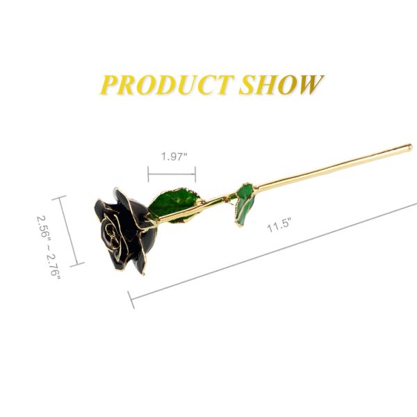 Golden Rose Beautiful Gold Black Rose Flowers Wedding Decoration Black Rose for Selling Gifts