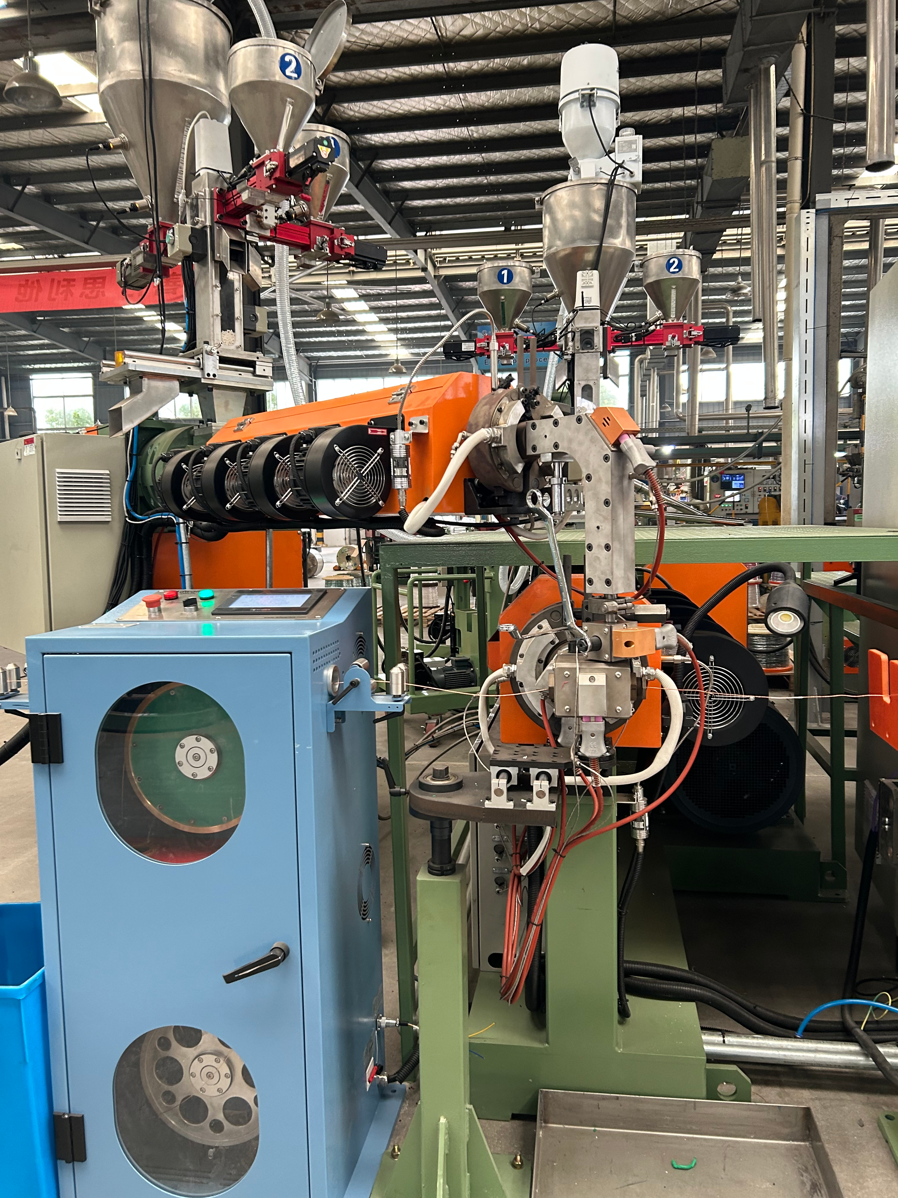 80mm Main Extruder and 50mm Auxiliary Extruder High-Speed Cable Extrusion Line for Wire and Cable Co-Extrusion