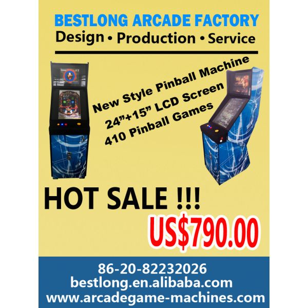 22 Inch LCD  Mini Pinball Machine with 160games  (Pinball +arcade )