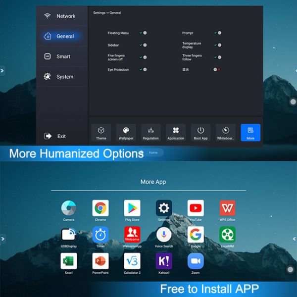 450cd/M2 Conference Interactive Flat Panel 70 Inch Touch Screen Smart TV