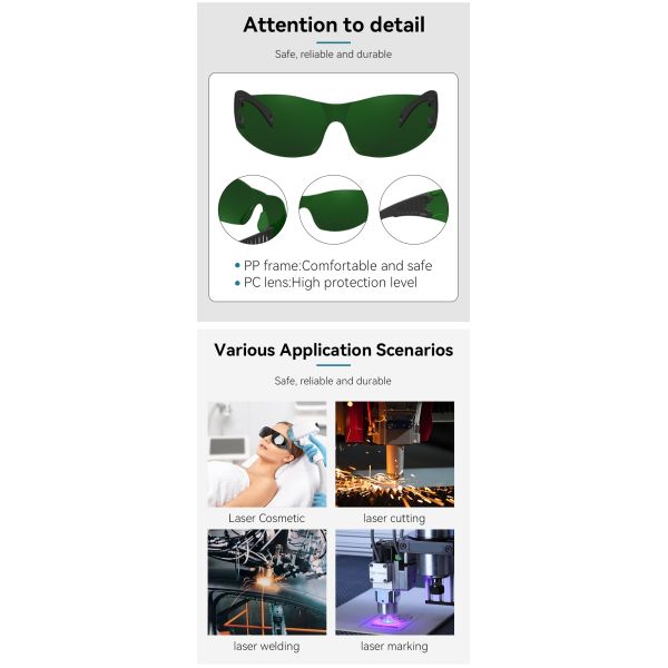 Certified Eye Protection Laser Goggles Laser Protector Glasses and Detector Professional Safety Laser Protective Glasses