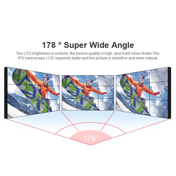 2x2 46inch Ultra Narrow 1.7mm Bezel LCD Video Wall HR46FB 3x3 Video Wall